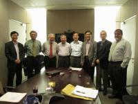 Scientific Advisory Committee members including Dr. Rocky S. Tuan (2nd from left), Dr. Owen M. Rennert (3rd from left); Dr. Law Ping-Yee (2nd from right); Dr. Vassilios Papadopoulos (1st from right) with our School Director and Associate Directors.